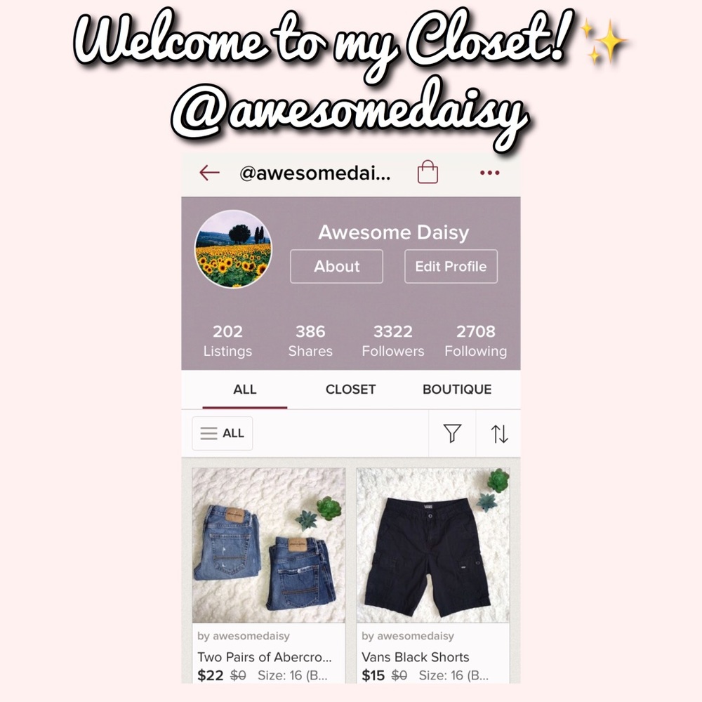 Welcome To My Closet!